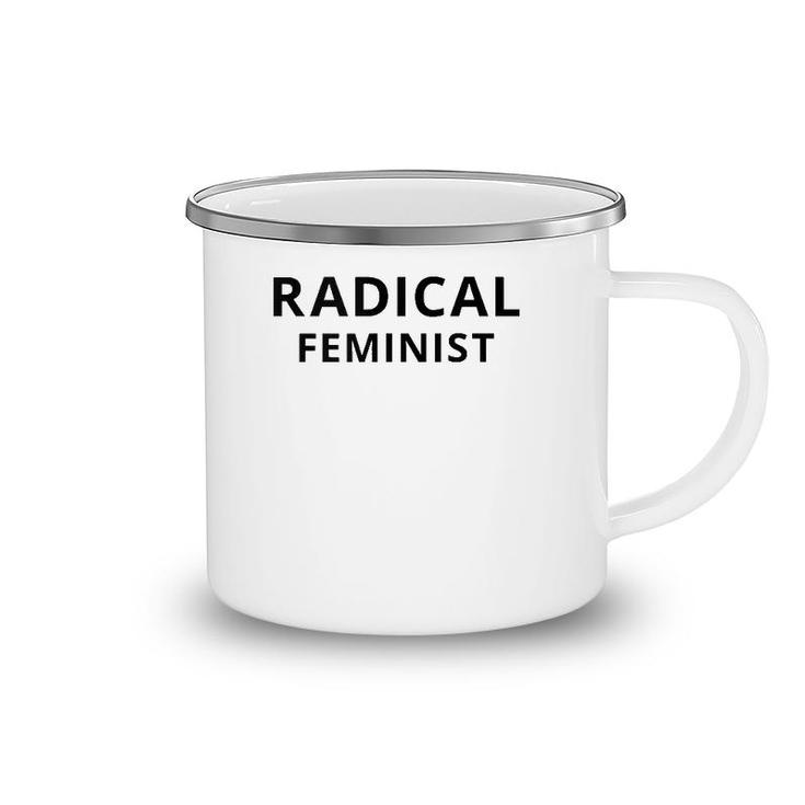 Radical Feminist Tank Top Quote Camping Mug