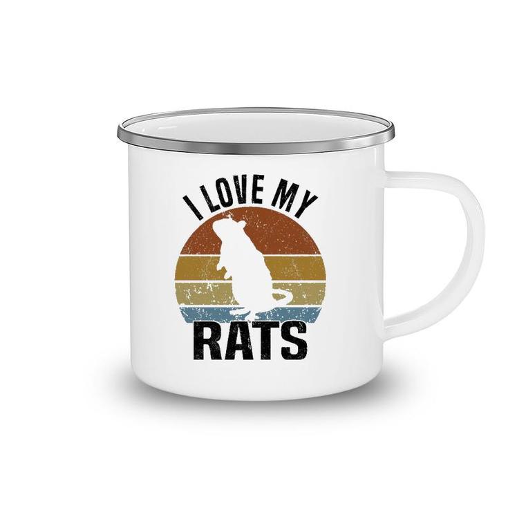 Rat Rats Pet Lover Vintage Retro Camping Mug