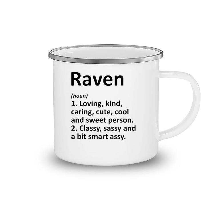 Raven Definition Personalized Name Funny Birthday Gift Idea Camping Mug