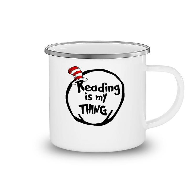 Reading Is My Thing Funny Bookworm Reading Lover Gift Camping Mug
