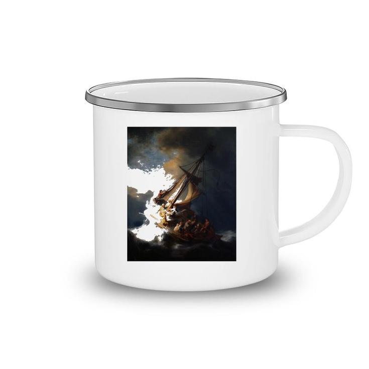 Rembrandt Christ In The Storm On The Sea Of Galilee Camping Mug