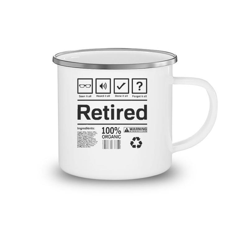 Retired  Funny Retirement Gift Camping Mug