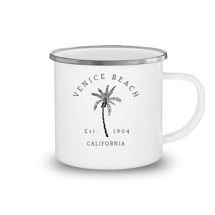 Retro Cool Venice Beach California Palm Tree Novelty Art  Camping Mug