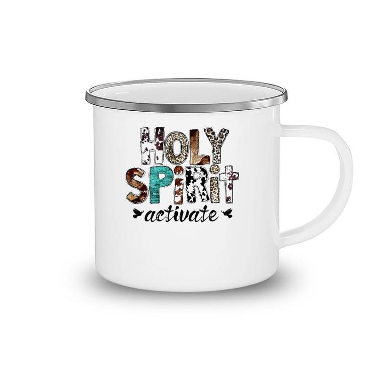 Retro Leopard Holy Spirit Activate Cowboy Rodeo Western Girl Camping Mug