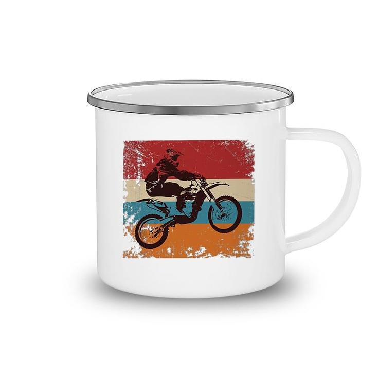 Retro Off Road Motorcycle Motocross Camping Mug