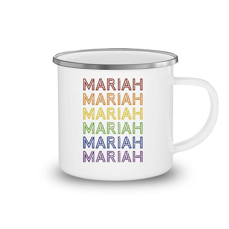 Retro Style Mariah Rainbow  Camping Mug
