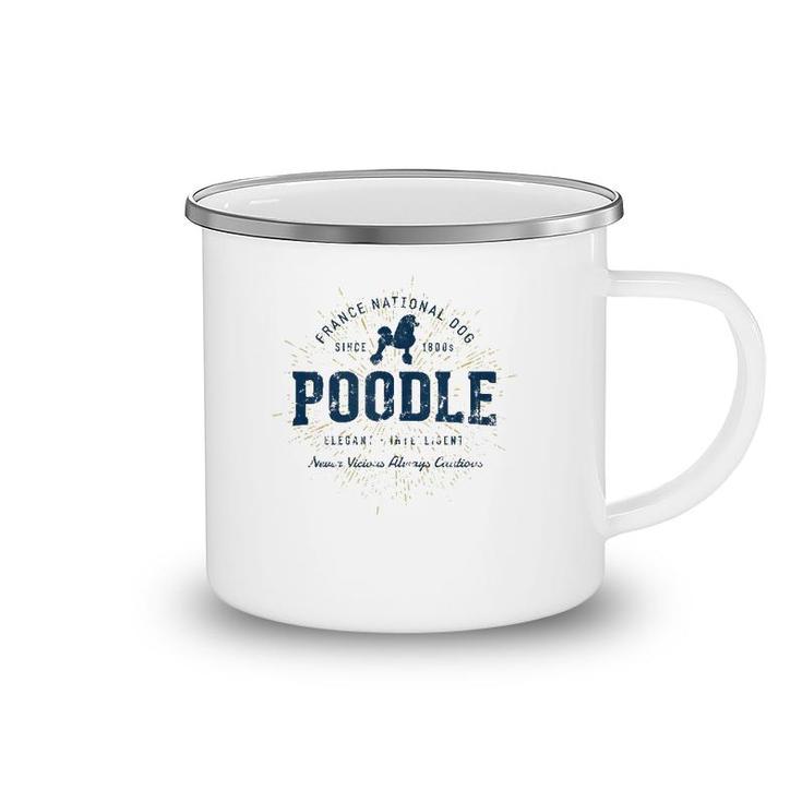 Retro Vintage Poodle  Camping Mug