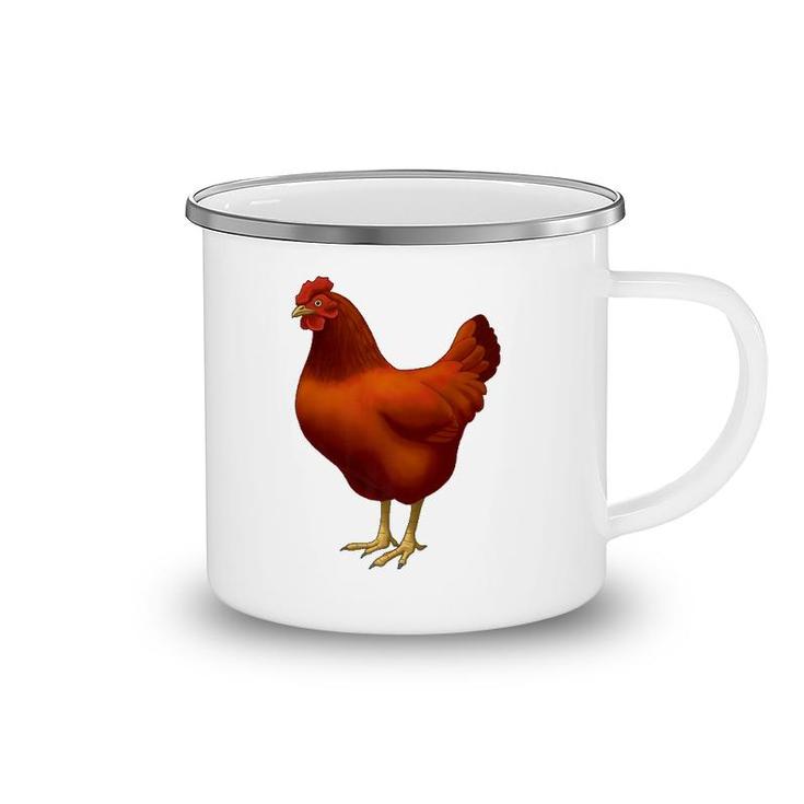 Rhode Island Red Hen Chicken Lover Camping Mug