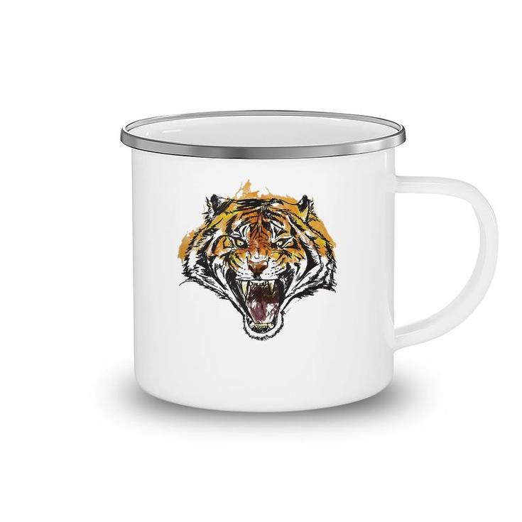 Roaring Tiger Fierce And Powerful  Camping Mug