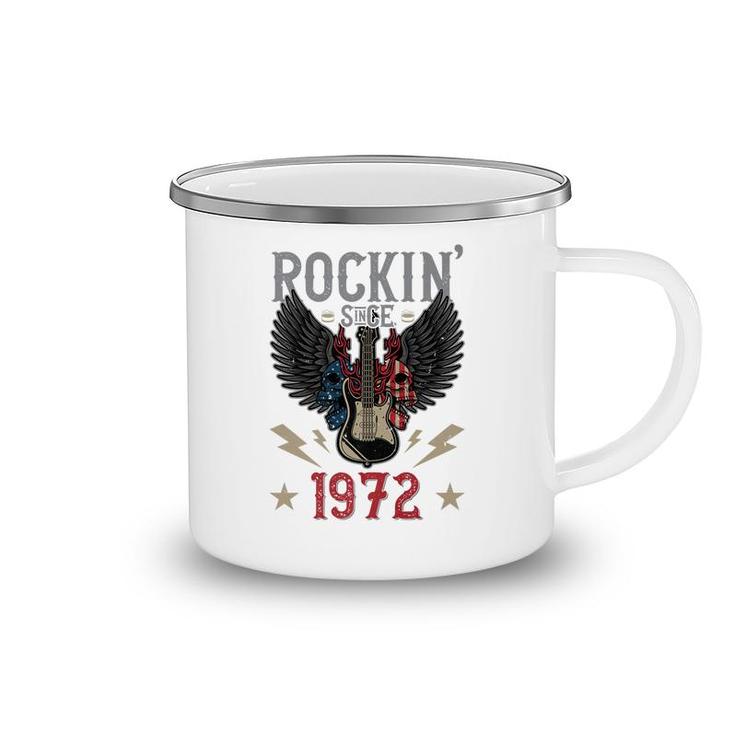 Rockin Since 1972 T  Rock N Roll Lovers 50Th Birthday Premium  Camping Mug