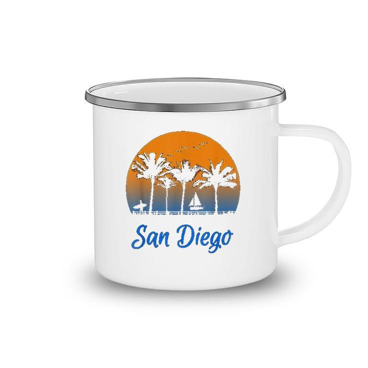 San Diego California Travel Surfing Gift Camping Mug