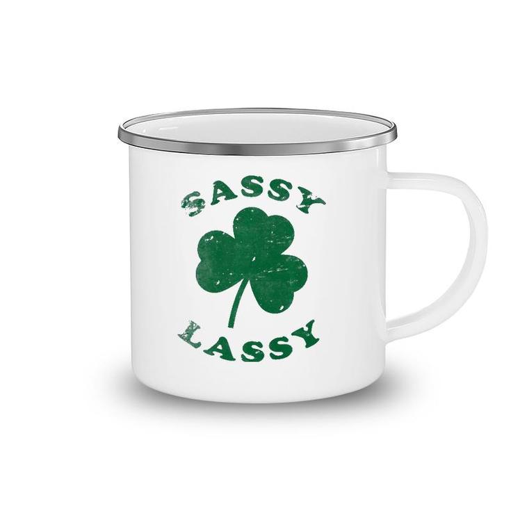 Sassy Lassy Funny Women Girls St Patrick's Premium Camping Mug
