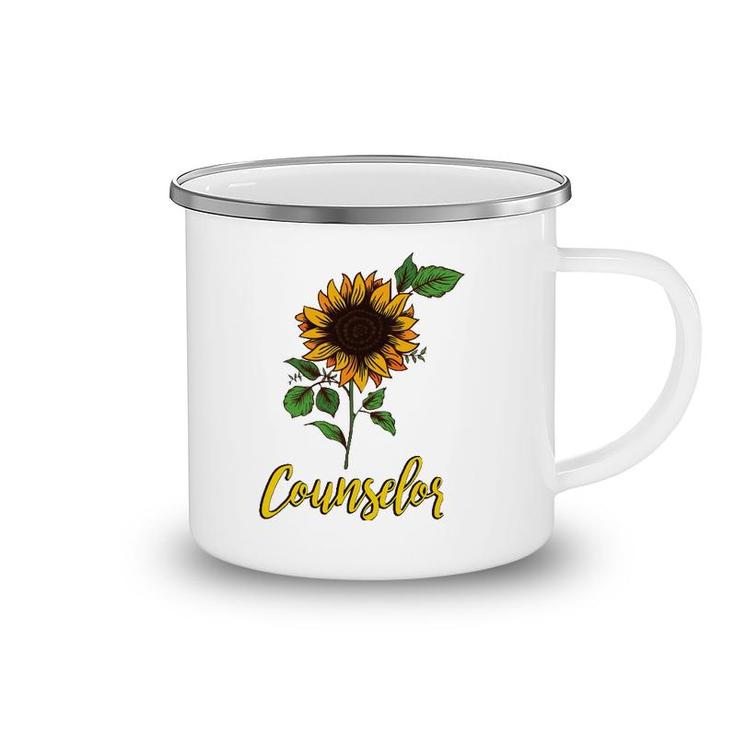 School Career Counselor Sunflower T Gift Camping Mug
