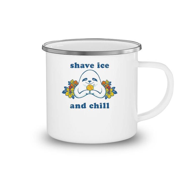 Shave Ice And Chill Sloth Hawaii Gift Surf Camping Mug