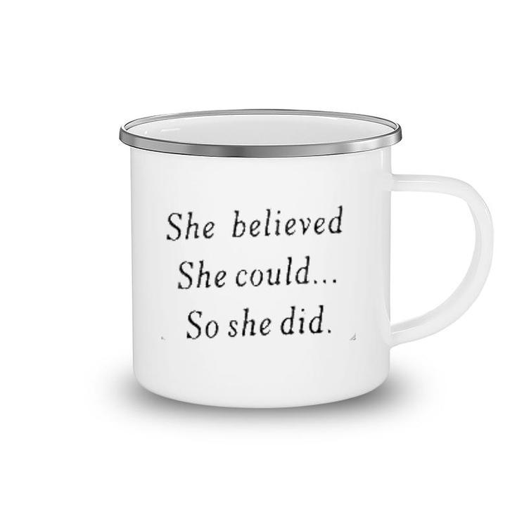 She Believed She Could So She Did Dental Camping Mug