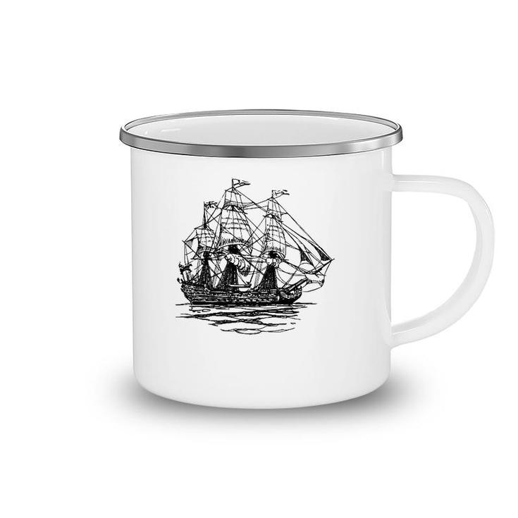 Sheldon Nerdy Vintage Retro Boat Pirate Ship Geek Gift Camping Mug