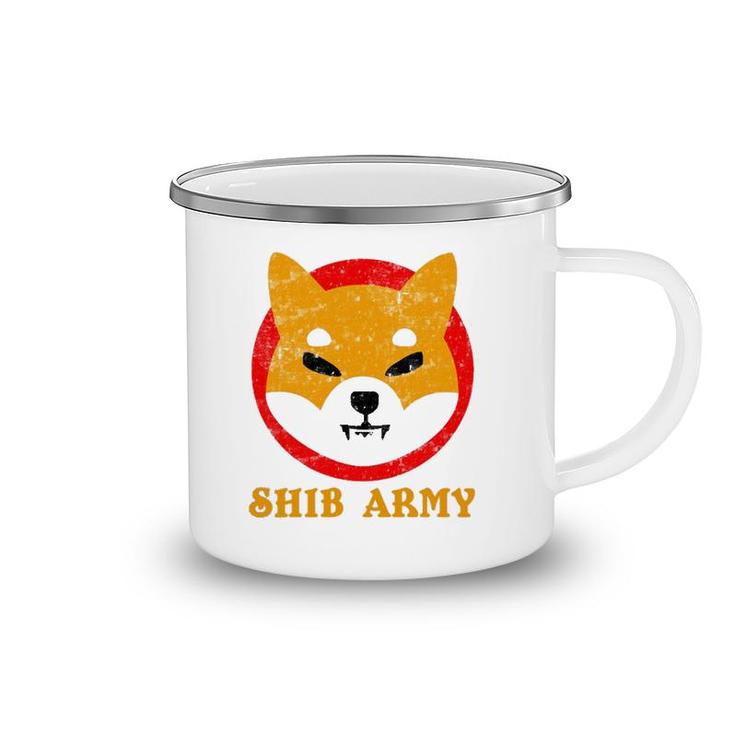 Shib Army Shiba Inu Token Design Shibarmy Cryptocurrency  Camping Mug