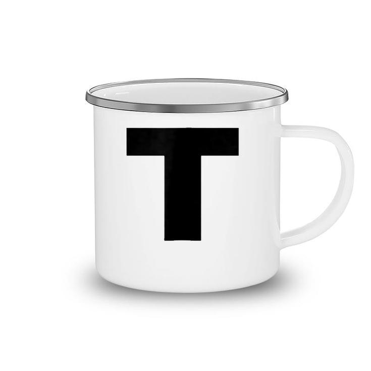 Simple Letter T Camping Mug