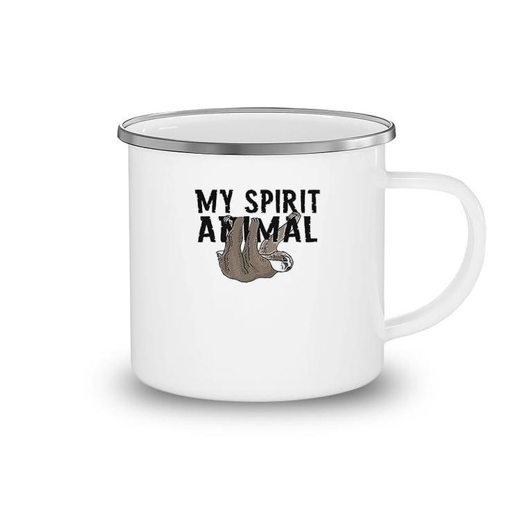 Sloth My Spirit Animal Camping Mug