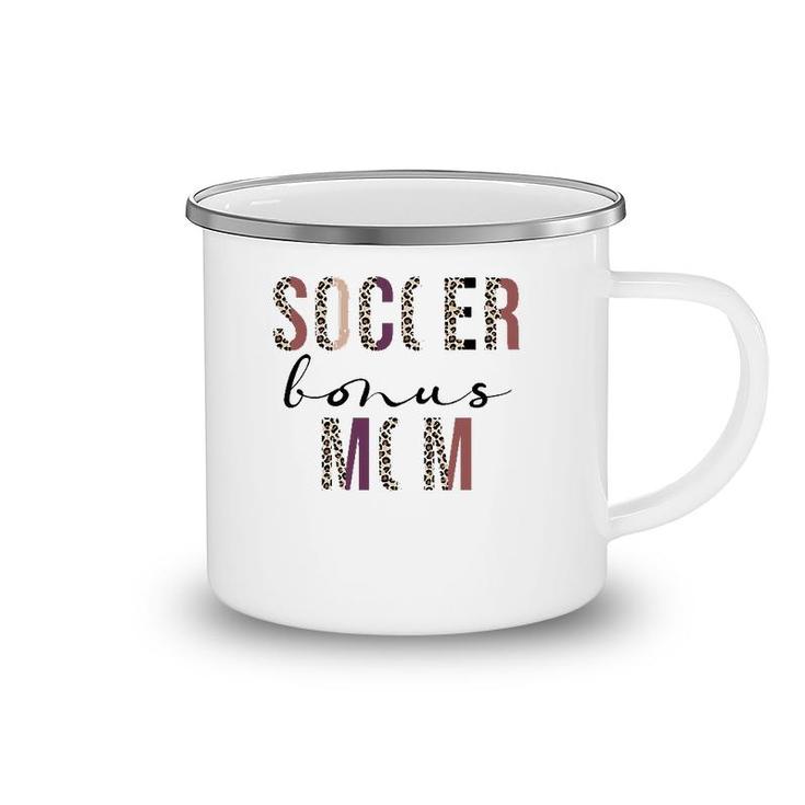 Soccer Bonus Mom, Soccer Mom, Leopard Mother's Day Camping Mug