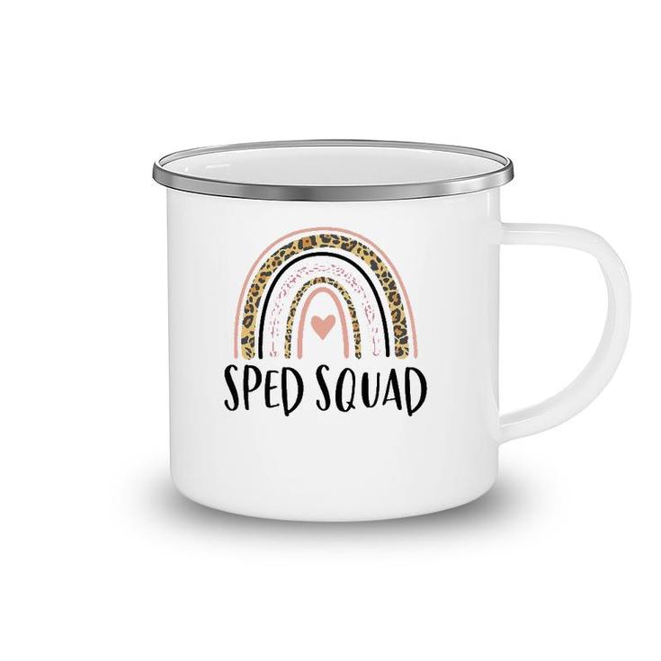 Sped Squad Boho Rainbow Teacher Special Education Camping Mug