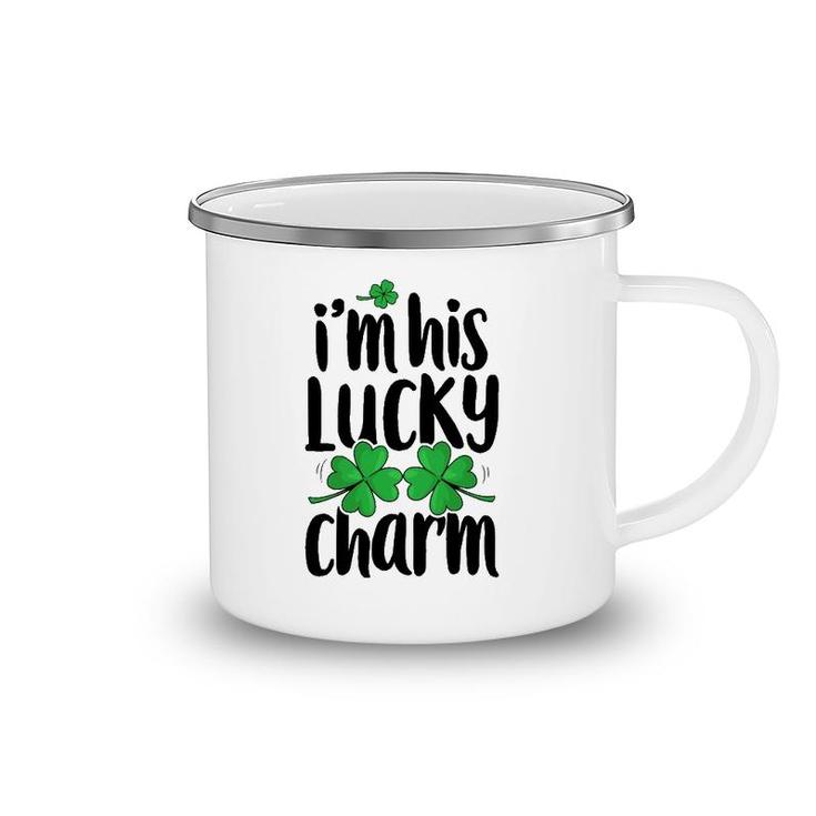 St Patrick's Day Couples I'm His Lucky Charm Matching Gifts Camping Mug