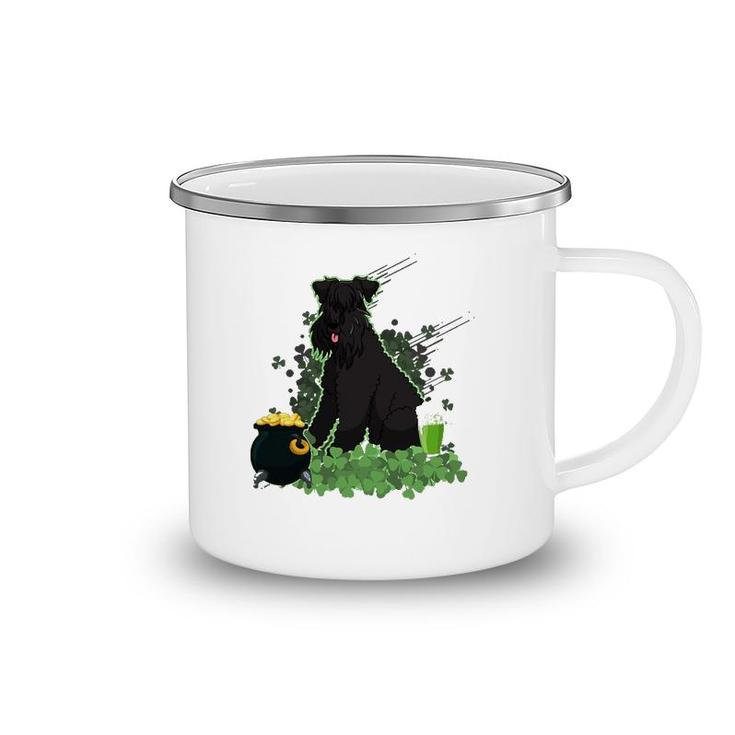 St Patrick's Day Kerry Blue Terrier Dog Camping Mug