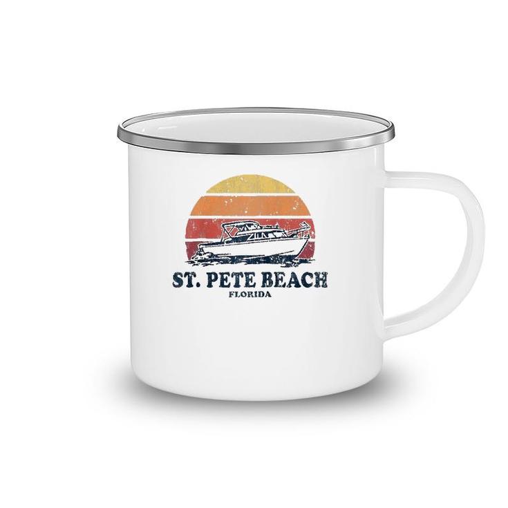 St Pete Beach Fl Vintage Boating 70S Retro Boat Design Raglan Baseball Tee Camping Mug