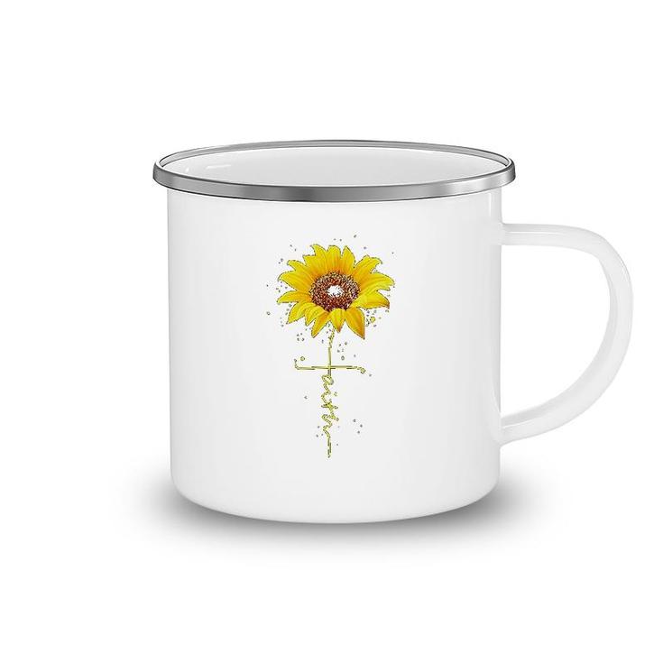Sunflower Faith Camping Mug