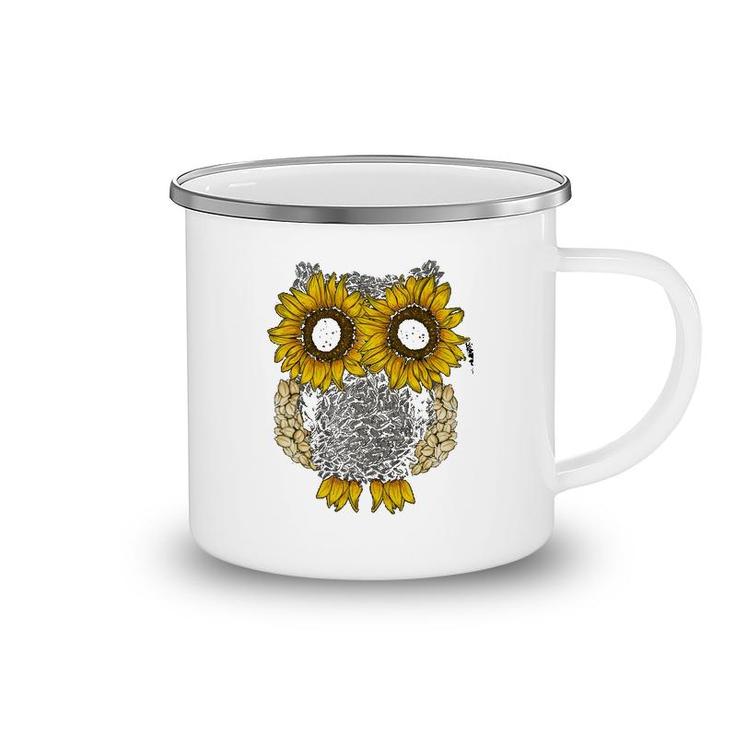 Sunflower Seeds Owl Camping Mug