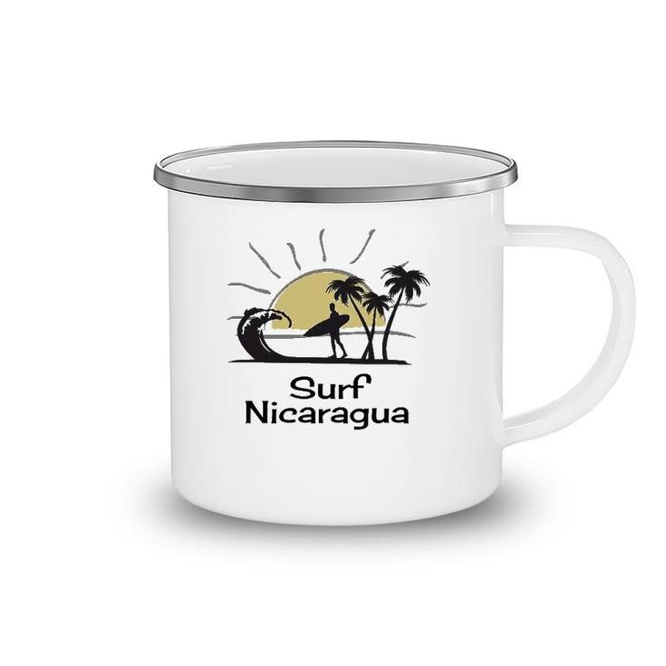 Surf Nicaragua Vacation Souvenir Surfing Camping Mug