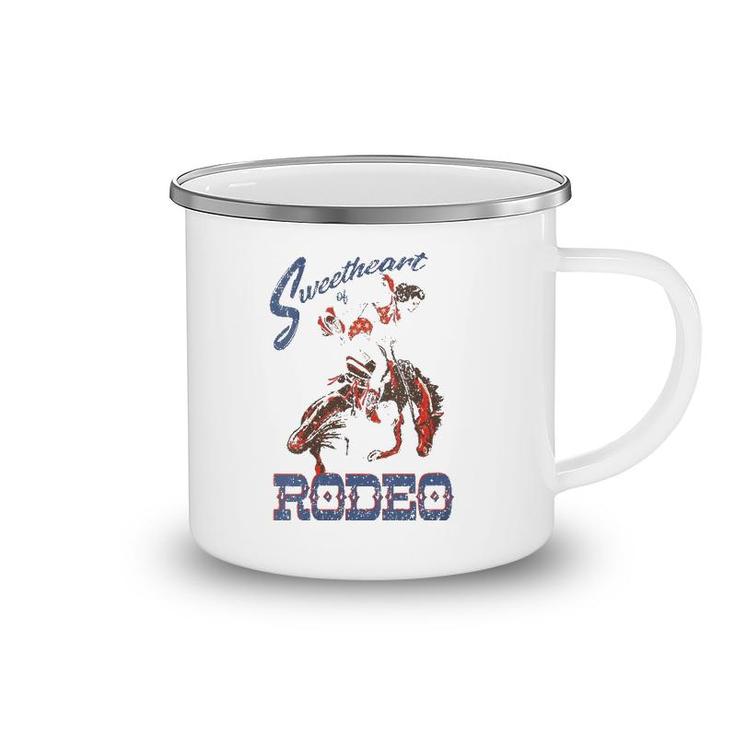 Sweetheart Of The Rodeo Western Cowboy Cowgirl Vintage Cute V-Neck Camping Mug