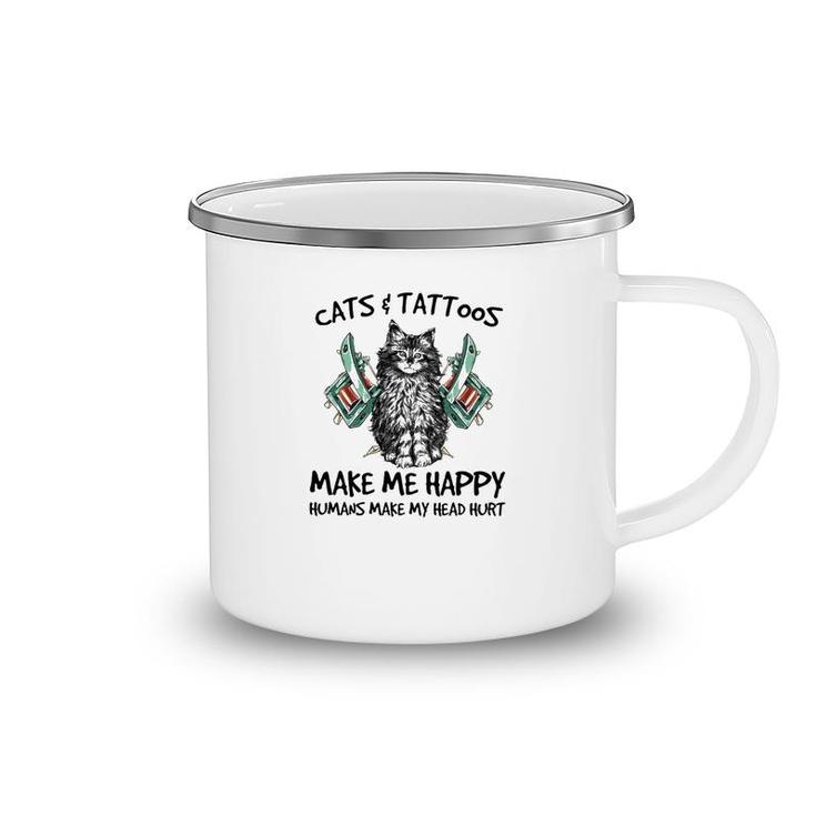 Tattoos And Cats Camping Mug