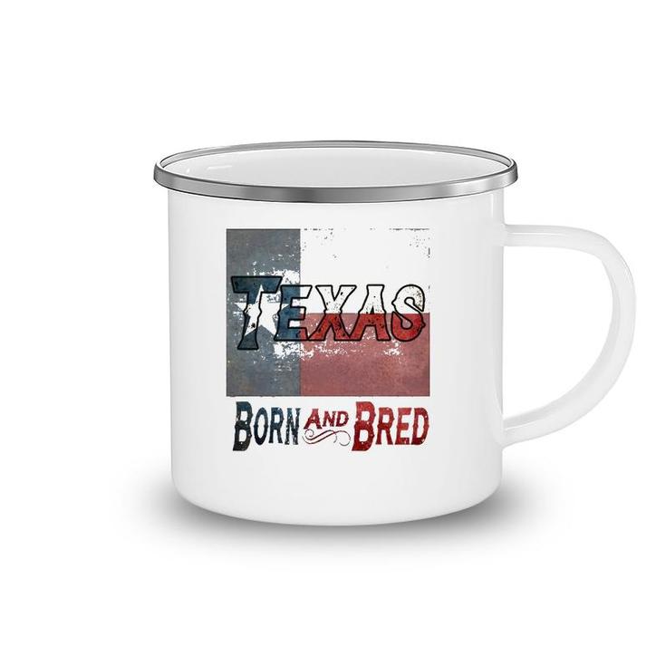 Texas Born And Bred Tee Camping Mug