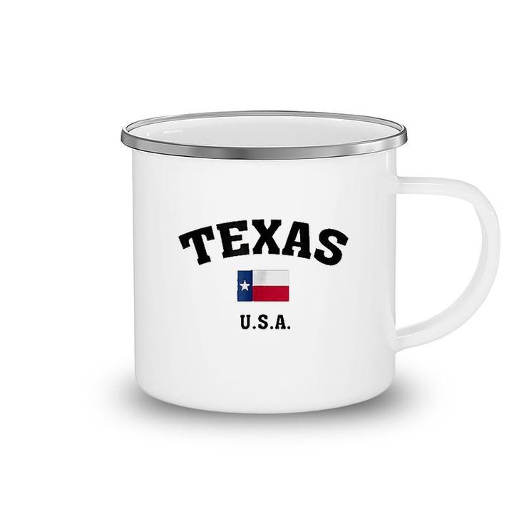 Texas Usa Flag Camping Mug