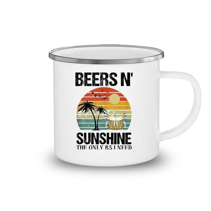 The Only Bs I Need Is Beer N' Sunshine Retro Beach  Camping Mug