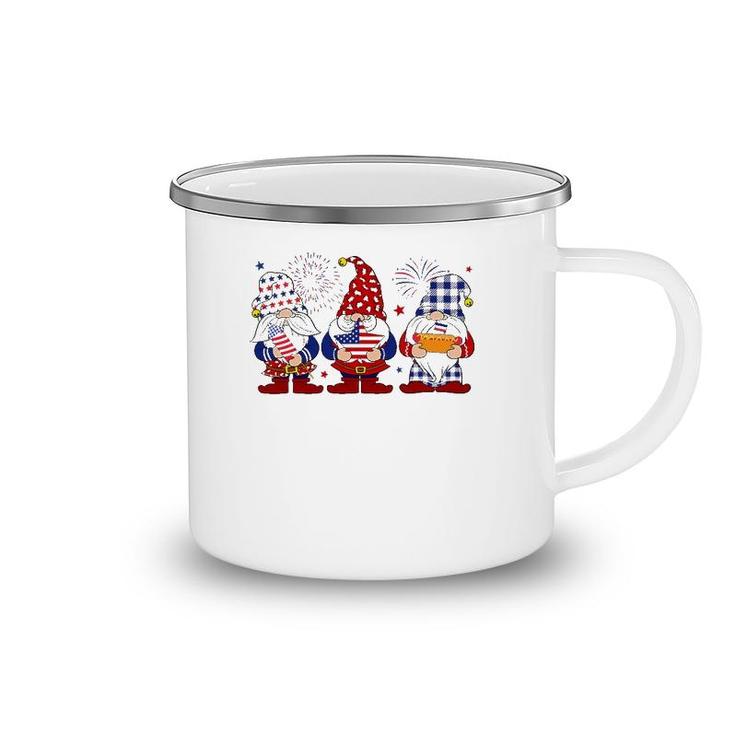 Three Gnomes 4Th Of July Independence Day American Flag Gift Camping Mug