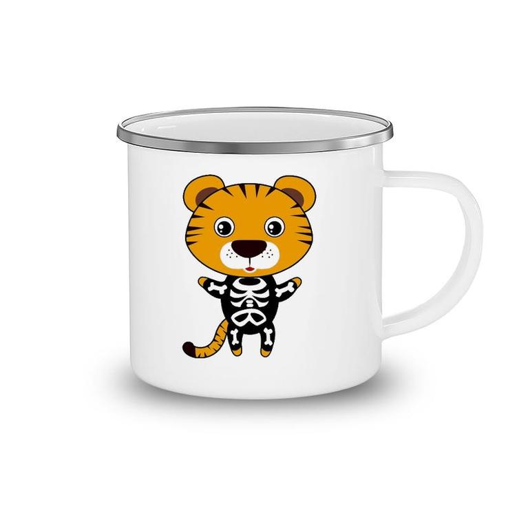 Tiger Skeleton Xray Costume Cute Easy Animal Halloween Gift Camping Mug