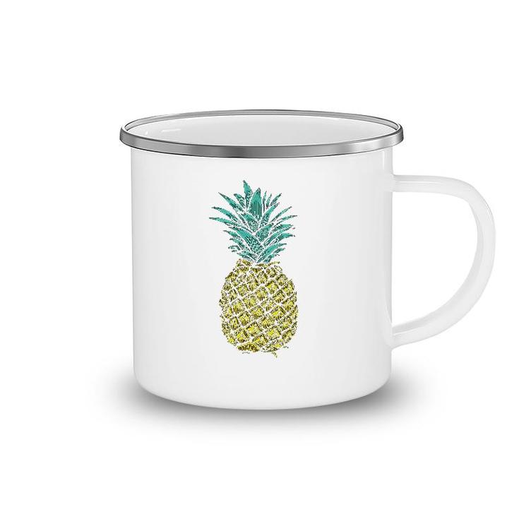 Trendy Tropical Pineapple Camping Mug