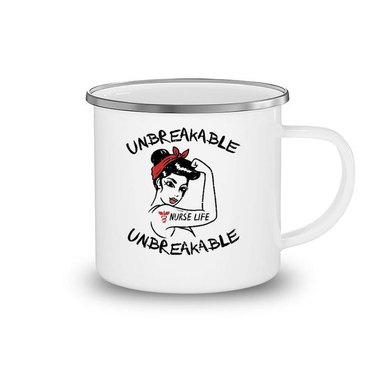 Unbreakable Nurse Life Er Rn L&D Icu Nursing Women Gift Camping Mug