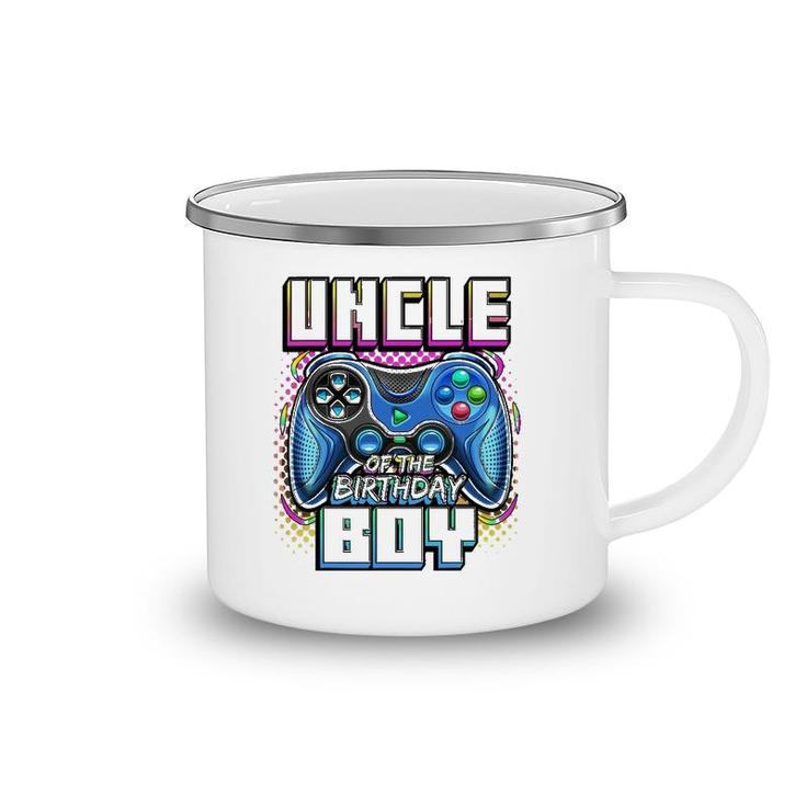 Uncle Of The Birthday Boy Matching Video Game Birthday Party Camping Mug