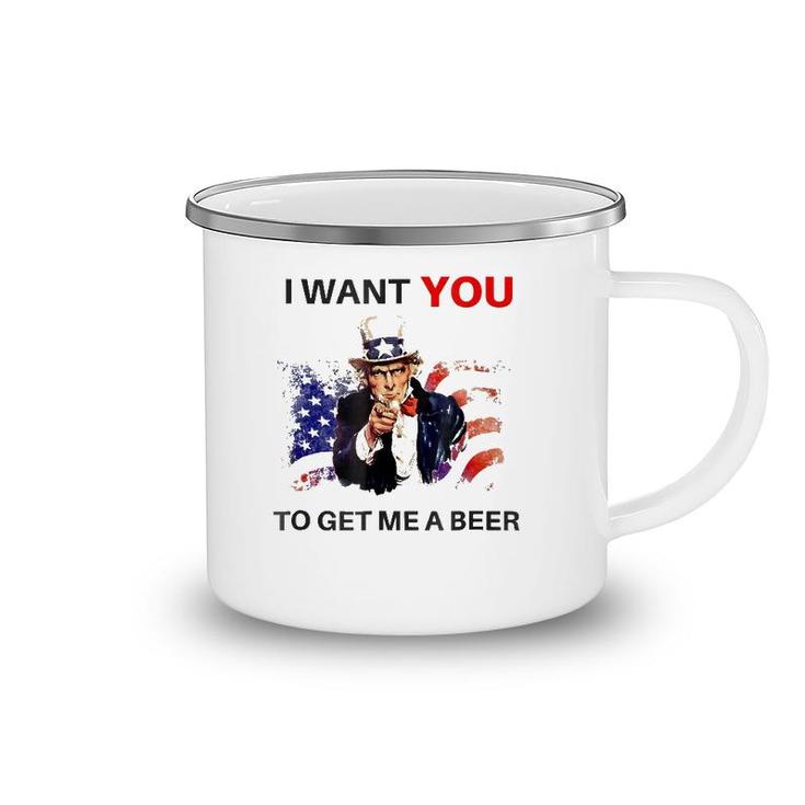 Uncle Sam Beer I Want You To Get Me A Beer Camping Mug