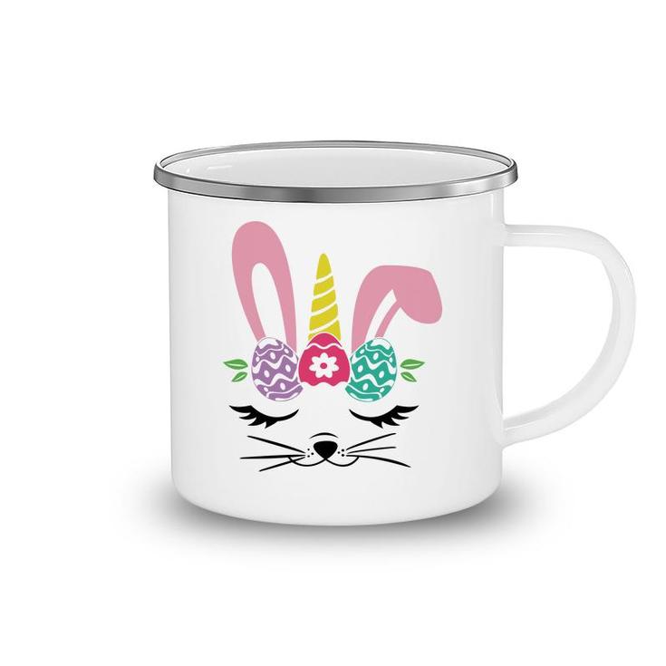 Unicorn Bunny Cat Eggs Hunt Happy Easter Day Camping Mug