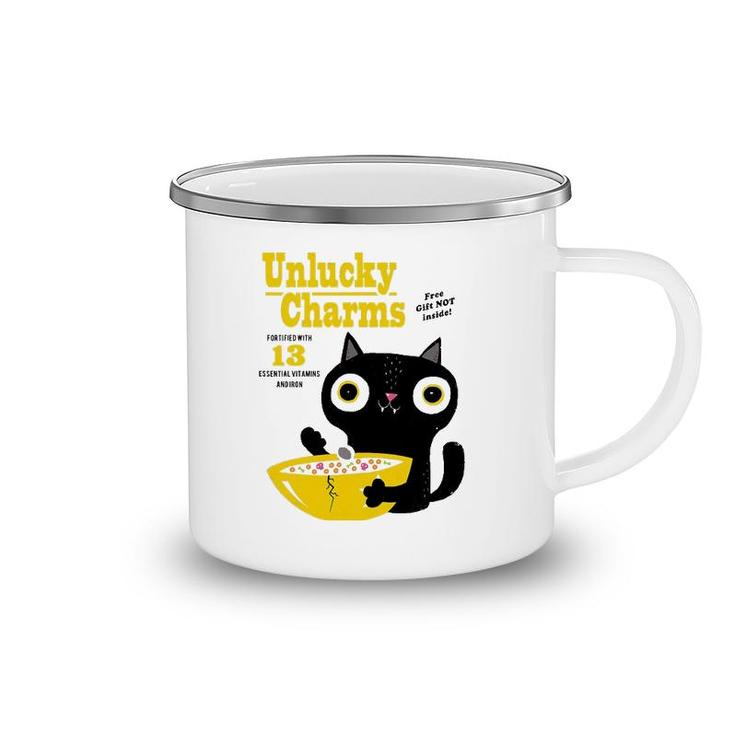 Unlucky Charms Black Cat Poster Cereal Box Camping Mug