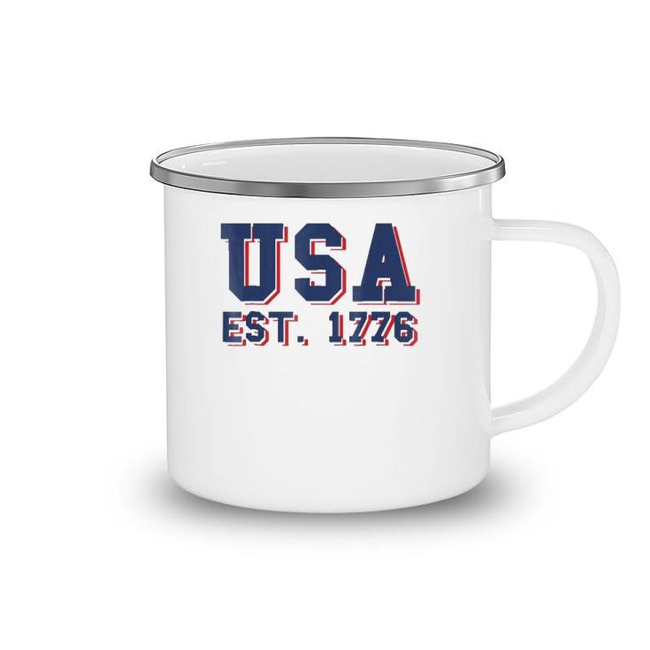 Usa Est 1776, America, 4Th Of July, Patriotic - Camping Mug