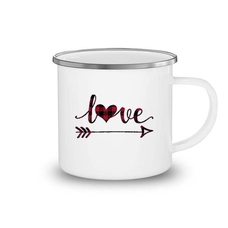 Valentines Day Love Heart Camping Mug