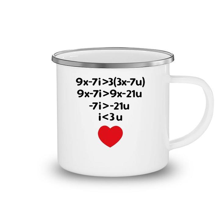 Valentine's Day Math Equation For I Love You Heart Camping Mug