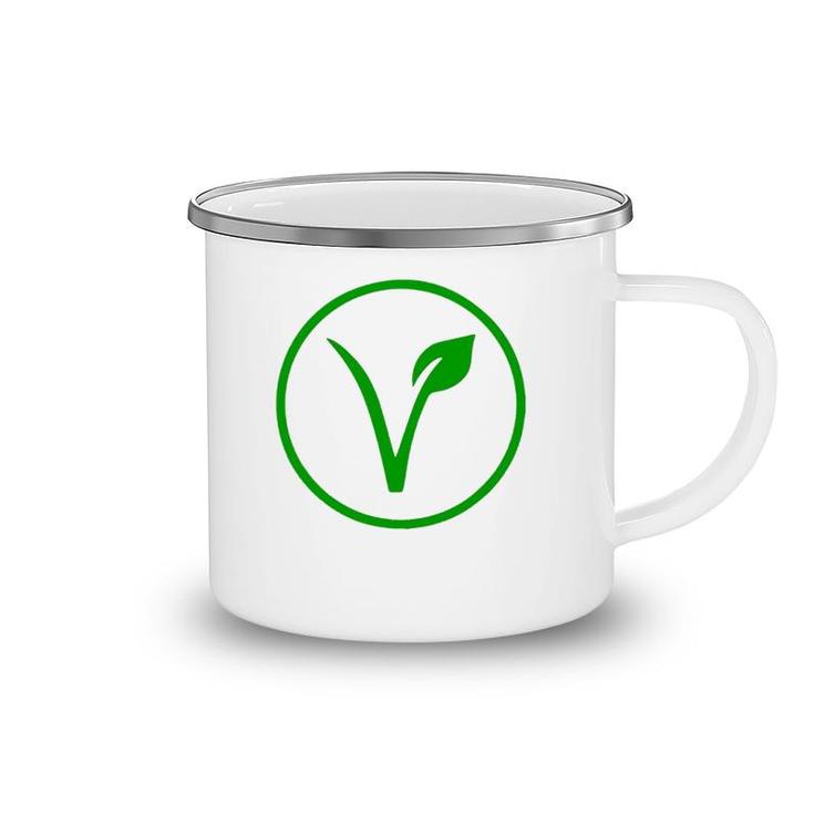 Vegan Symbol Go Vegan Vegetarian Veganism Animal Rights Camping Mug