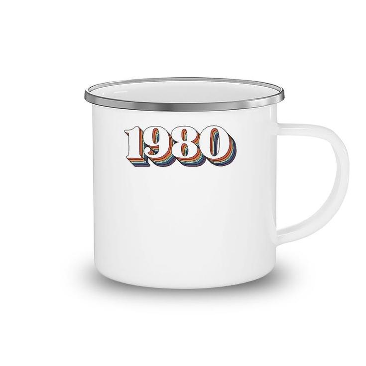 Vintage 1980 Birthday S For Women Retro Gift For Wife Camping Mug