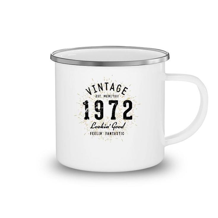 Vintage 50Th Birthday Born In 1972 Camping Mug